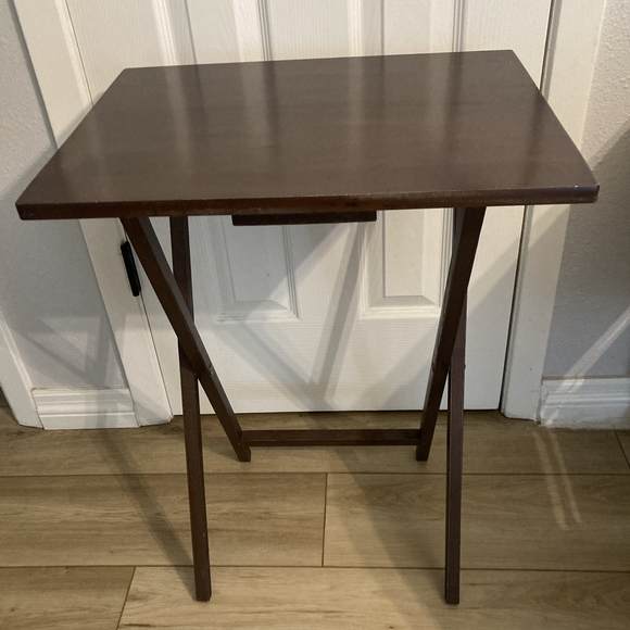 Brown Folding Table - Picture 1 of 4